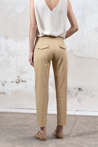 PANTALON ELISA BEIGE ABERTURA ABAJO