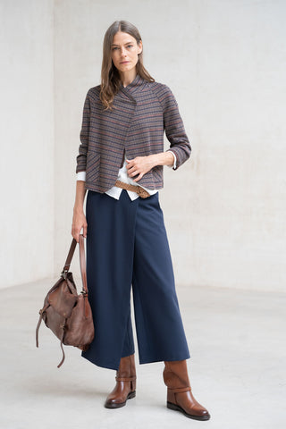 Modica navy blue skirt-pants