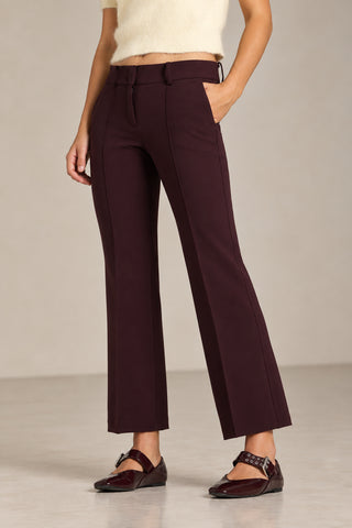 Cambio Aldira burgundy trousers