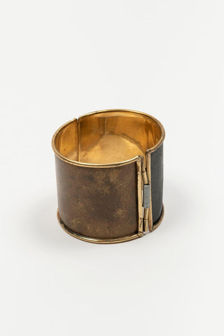 Brazalete Ortigueira antracita, bronce y latón FL Private Collection