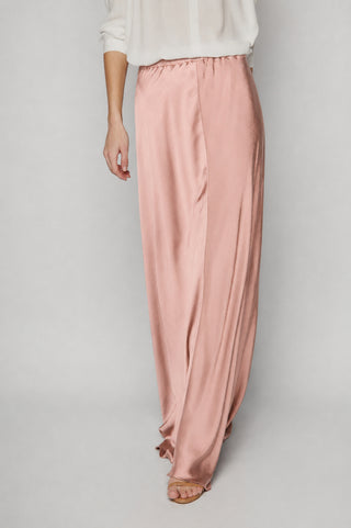 Uriah Dusty Pink Satin Skirt
