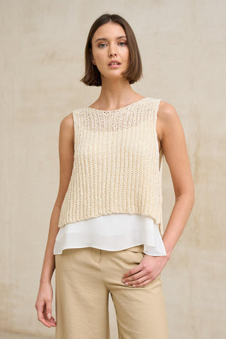 Chaleco Elnara crudo