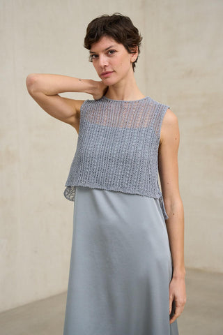 Chaleco Erya azul acero