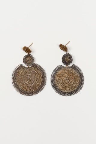 Dorex two-tone mesh earrings
