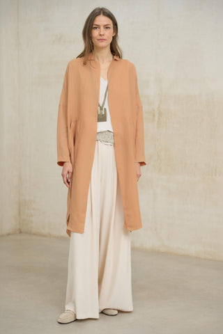 Lirael Peach Long Blazer