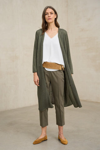 Avelin olive green knit jacket