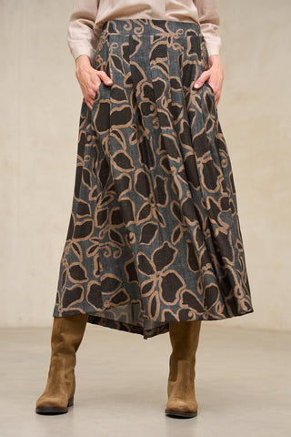 Uris Floral Print Skirt