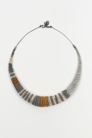 Veiral Multicolour Striped Mesh Necklace