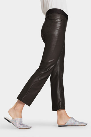 Pantalón Cambio cintura elástica efecto piel