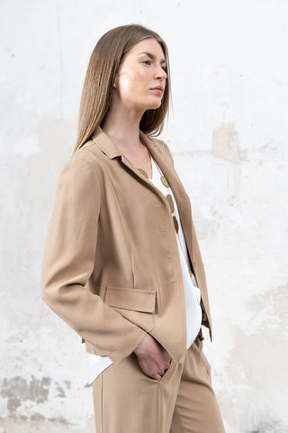 CHAQUETA ELISA 2 ABERTURAS ESPALDA BEIGE