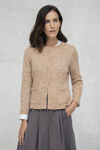 CHAQUETA ALBA ENTALLADA CUELLO CAJA CAMEL