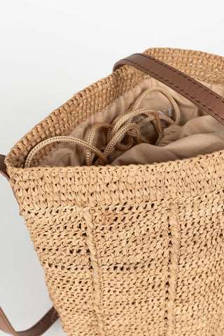 Bolso Éridan rafia con asa bandolera