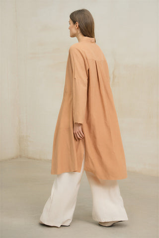 Lirael Peach Long Blazer