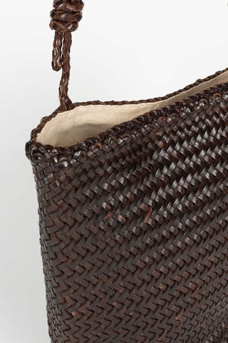 Virel brown braided bag