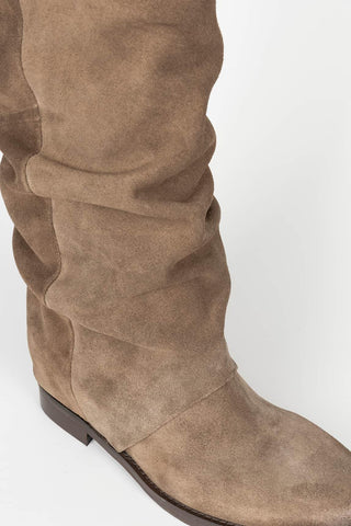 Gloria Taupe Suede Boot