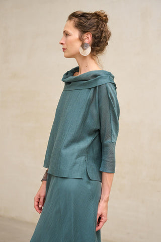 Plain aqua blouse