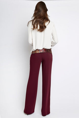Pantalón Palazzo burdeos