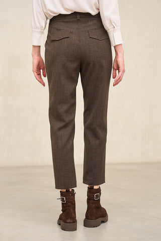 Leto chocolate brown trousers