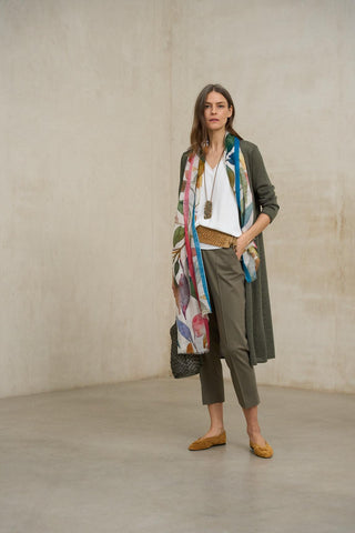 Avelin olive green knit jacket