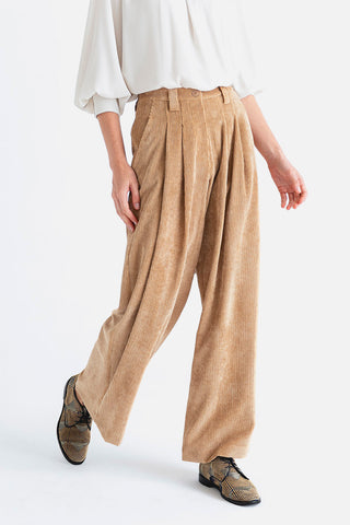 PANTALON PINZAS CAMEL