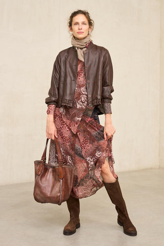 Blusa Érne estampado burdeos