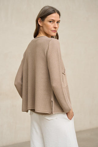 Chaqueta de punto Lierne arena tostado