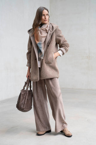 Taupe reversible Sirmione coat