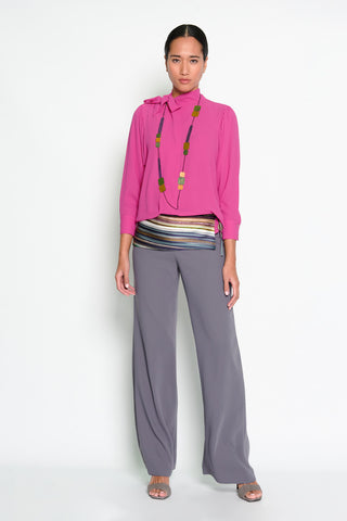 PANTALON PALAZZO GRIS MEDIO